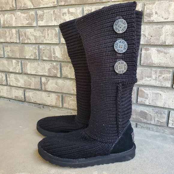 UGG Cardy Classic button knit tall boots women's - Picture 7 of 16